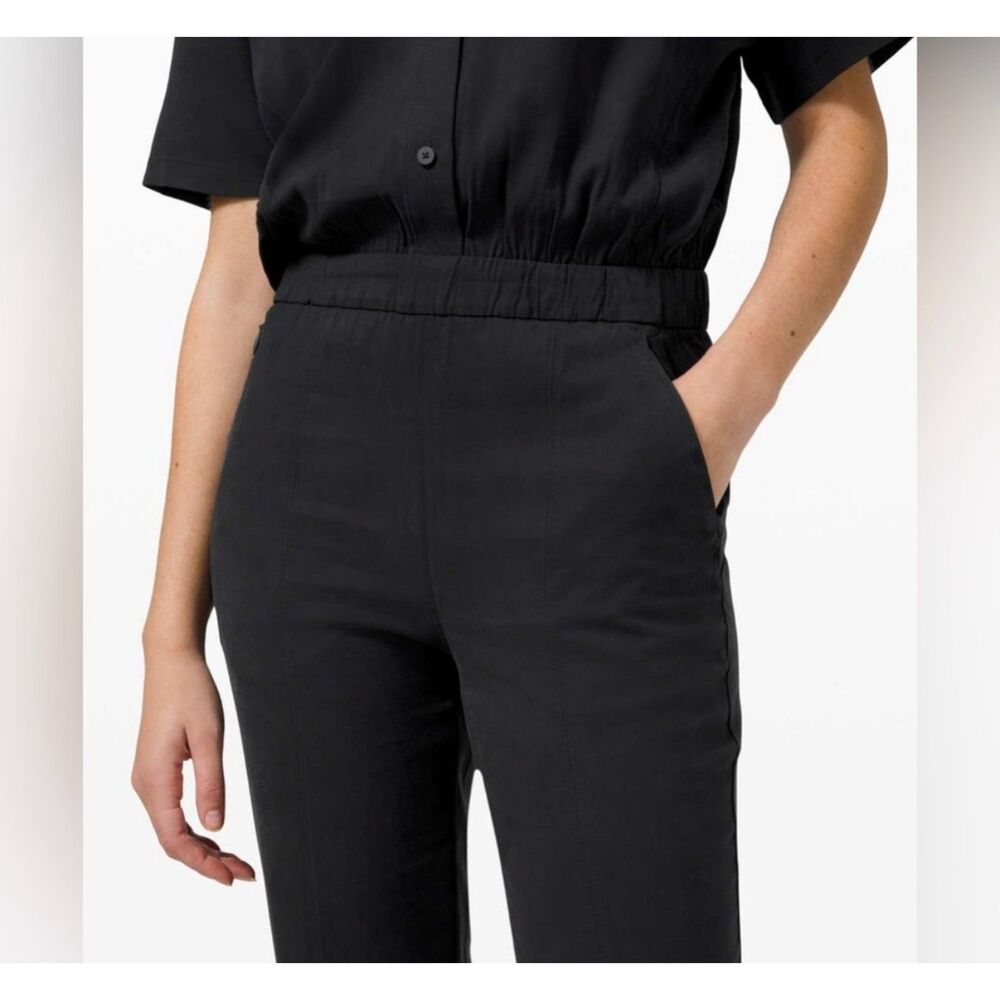 Lululemon Black Perfectly Poised Utility Jumpsuit Womens Sz 4 Modal Blend - Picture 5 of 13